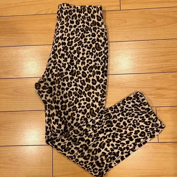 VELVET GRAHAM & SPENCER NEW Bristol Leopard Print Joggers Fleece Sweatpants S - Picture 2 of 10